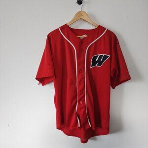 Wisconsin Badgers Baseball Jersey Bike Large Distressed